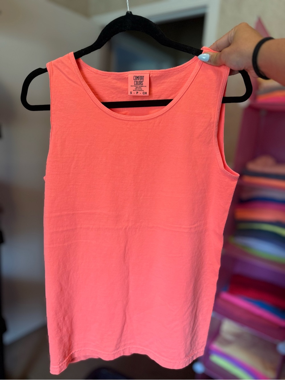 Comfort Colors Neon Coral Sleeveless Tank